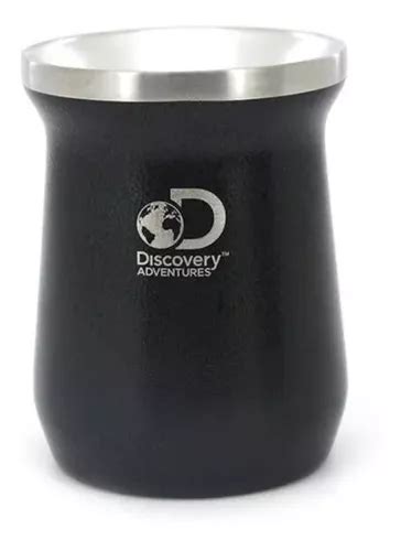 Mate Termico De Acero Inoxidable Discovery Doble Pared 236ml Color Negro