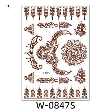 Henna Tattoo Spitze Totem Floral Wasserfest Rot Tattoo Aufkleber