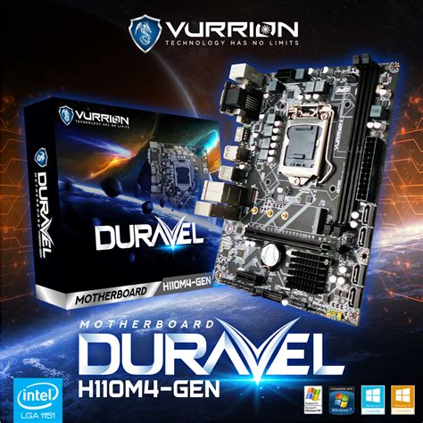 Mainboard H110 M4 GEN Duravel Vurrion Intel LGA 1151 Support