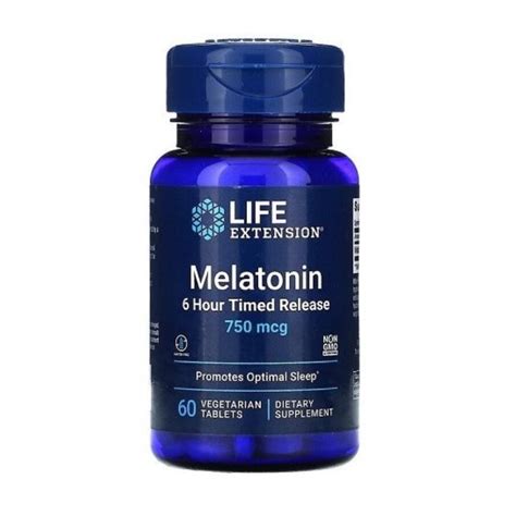 Life Extension Melatonin Hour Time Released Mcg Veg Tabs