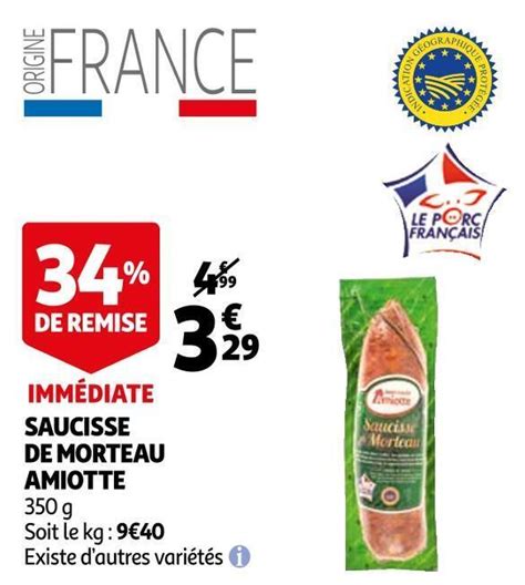 Promo Amiotte Saucisse De Morteau Chez Auchan