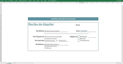 Plantilla GRATUITA de Recibos de alquiler en Excel 👇