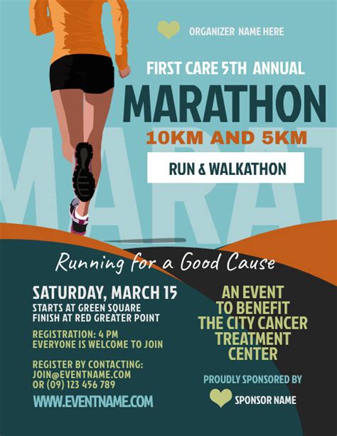 Copy Of Marathon Flyer Template Postermywall