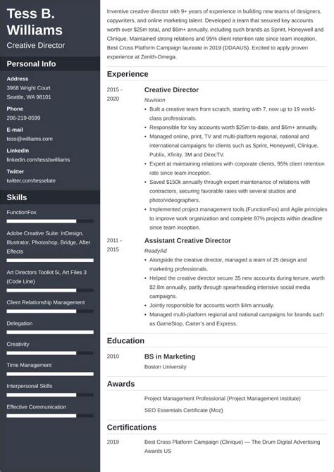 Creative Director Resume Example and 25+ Writing Tips