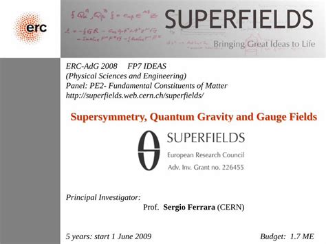 (PDF) Supersymmetry, Quantum Gravity and Gauge Fieldswebtheory.sns.it ...