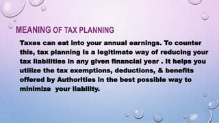 Tax Planning Pptx