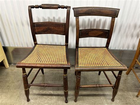 Pair Of Brown Antique Chairs Caned Seats 2125 2 Wks To Sell