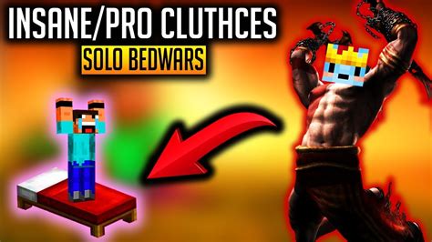 INSANE PRO SOLO BEDWARS CLUTCH MINECRAFT HYPIXEL SOLO BEDWARS