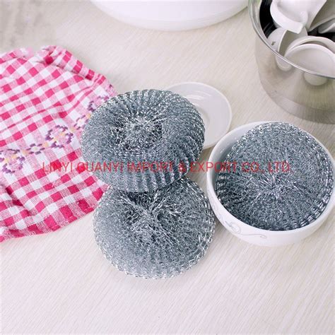 Metal Galvanized Steel Wire Mesh Pot Scourer Scrubber For Cleaning