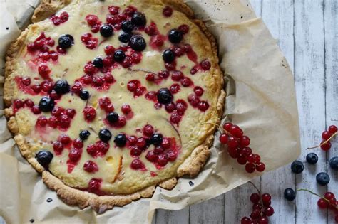 Backen Beeren Tarte mit Crème fraîche Guss Schwesternliebe Wir