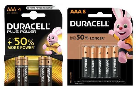 Aaa Batteries Duracell Plus Power 4 Pack 8 Pack 1 5 V Alkaline Lr03