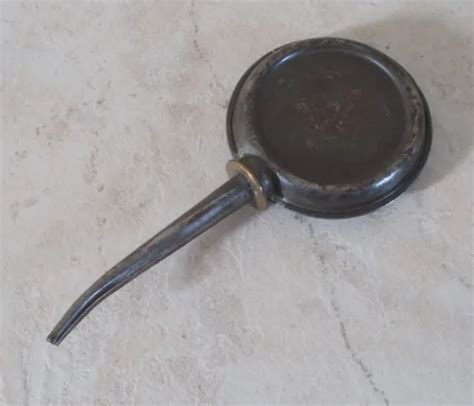 Ancienne Burette D Huile France M Tal Fer Vintage Oil Can Oiler Vtg