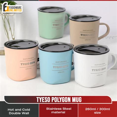 Tyeso 260ml 300ml Coffee Cup Mug With Handle Lid Vacuum Insulated