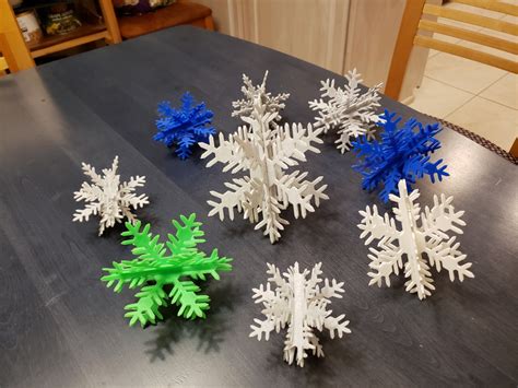 3D Snowflake Ornament in Three Pieces by Matyashovorka | Download free ...