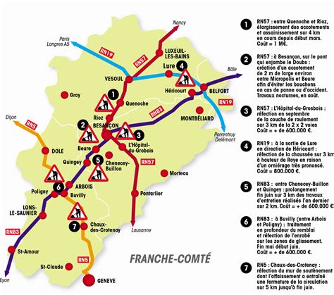 Franche Comt Travaux Plus Deuros Pour Les Routes