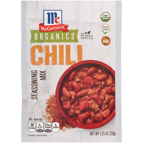 McCormick Organics Chili Seasoning Mix, 1.25 oz - Walmart.com