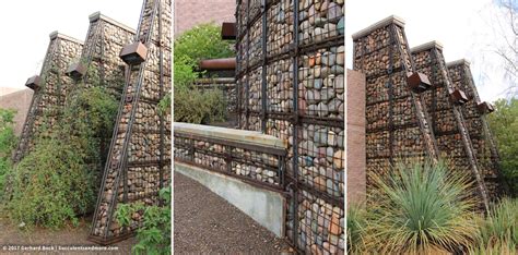 Scottsdale Xeriscape Demonstration Garden Gabions Shade Sails As Well As Desert Plants