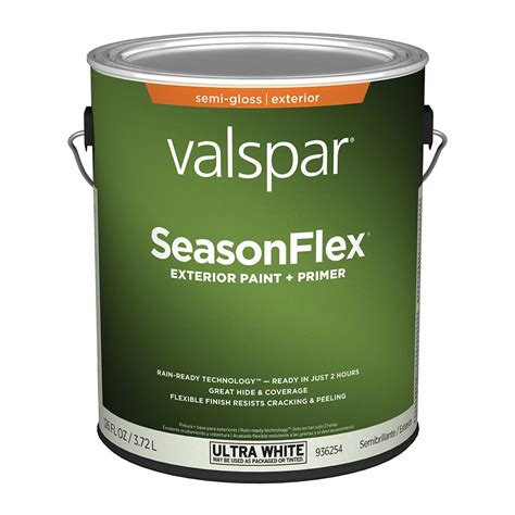 Valspar Seasonflex Semi Gloss Base 1 Latex Exterior Paint Actual Net Contents 126 Fl Oz At