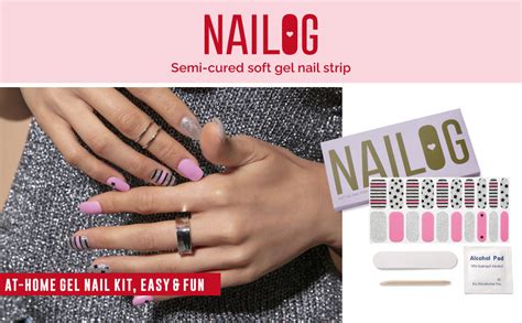 Nailog Semi Cured Gel Nail Strips Extra Long Polish Stickers