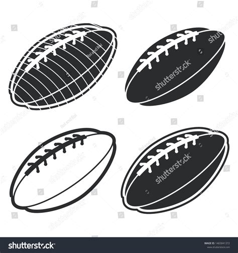 American Football Ball Black Silhouette Vector Stock Vector (Royalty Free) 1465841372 | Shutterstock