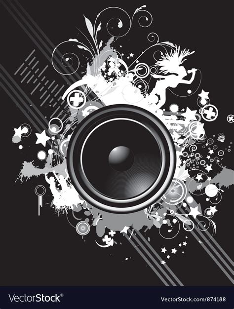 Music Poster With Speaker Royalty Free Vector Image