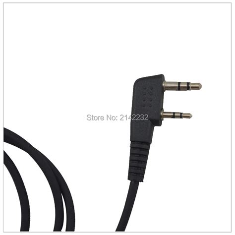 One Wired Ear Hanger G Loop Boom Mic Ear Bar Mic Ptt Headset 2 Pin K Plug For Kenwood Baofeng Uv