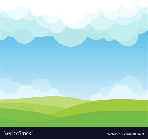 Cloud Landscape Background Royalty Free Vector Image