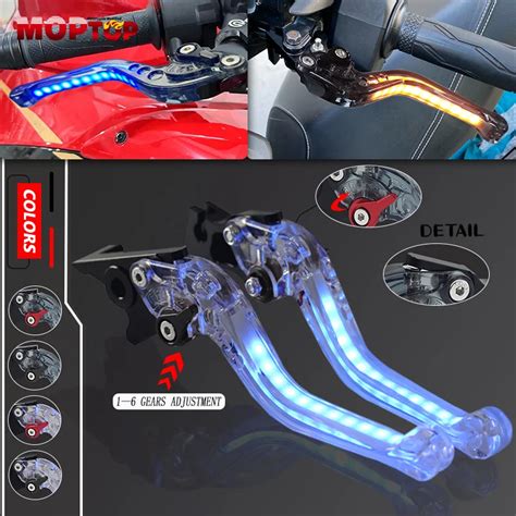 New Motorcycle Light Up Signal Turn Light Adjustable Brake Clutch