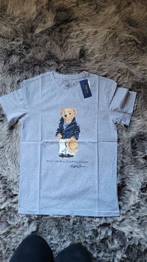 Ralph Lauren T Shirt Z Misiem Szary R S Maszk W Kup Teraz Na