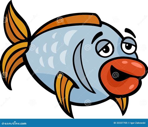 Two Funny Fish Isolated On White Background Vector Cartoondealer