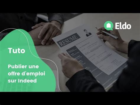 Tuto Comment Publier Offre D Emploi Sur Indeed YouTube