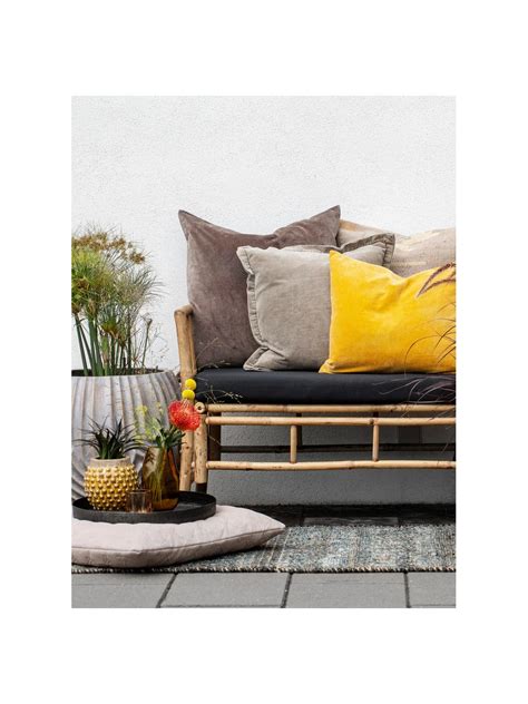 Banc De Jardin Bambou Avec Coussin D Assise Mandisa Westwing