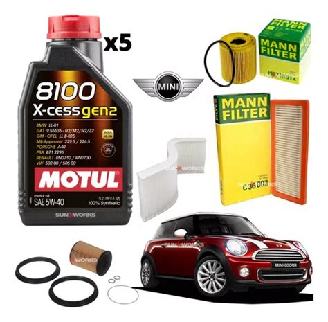 Kit Revisão Motul 5w40 Mini Cooper S 1 6 2011 2012 2013 2014