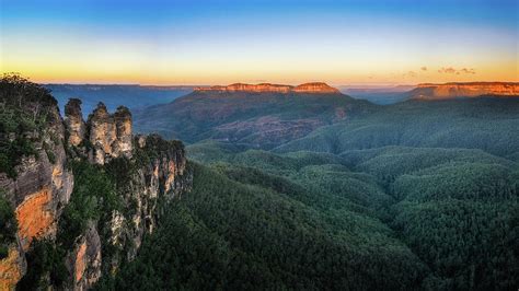 Three Sisters Sunrise View in Blue Mountains, Australia Photograph by ...