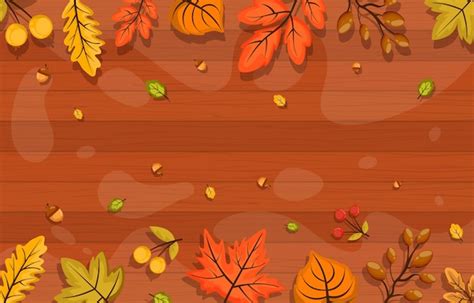 Premium Vector | Autumn wood foliage texture with leaves