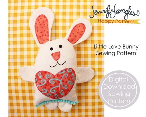 Little Love Bunny Soft Toy Sewing Pattern Etsy