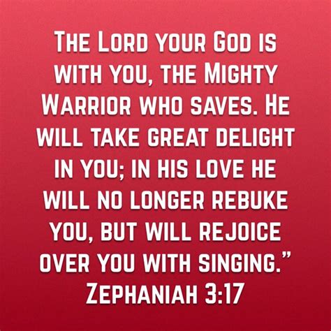 Zephaniah 3 17 The LORD Your God Is With You The Mighty Warrior Who