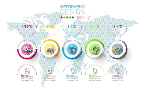 Business infographic with 5 steps. 561937 Vector Art at Vecteezy