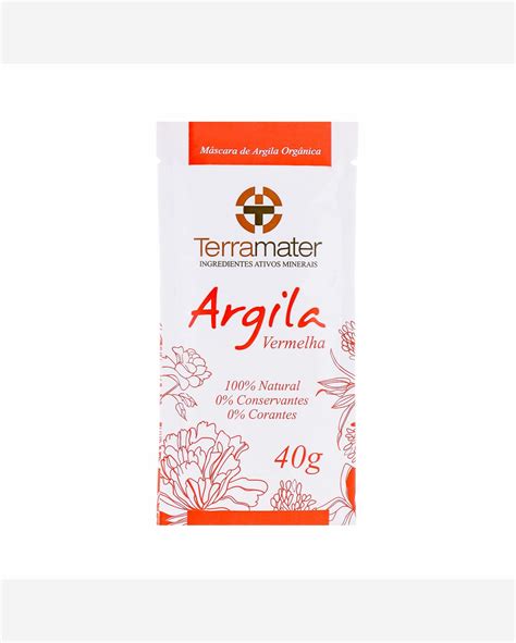 Riachuelo Kit 6 Máscaras de Argila Vermelha Orgânica 40g Terramater