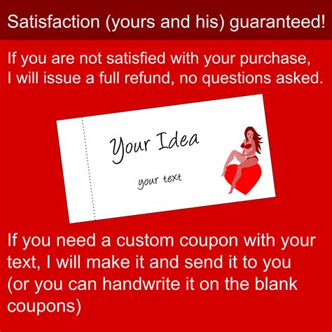 Valentines Day T For Him Sexy Printable Naughty Coupons Book With Sex Coupons That Are