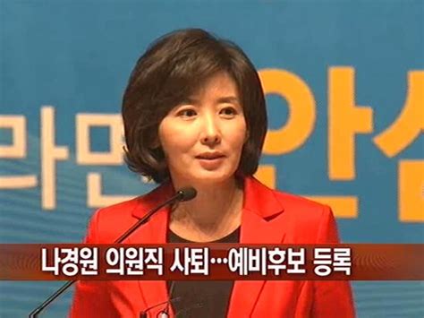 나경원 의원직 사퇴서울시장 예비후보 등록 네이트 뉴스