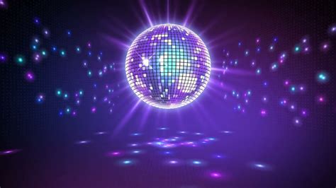 Spinning Purple Disco Ball Vj Loop Disco Ball Animation Party