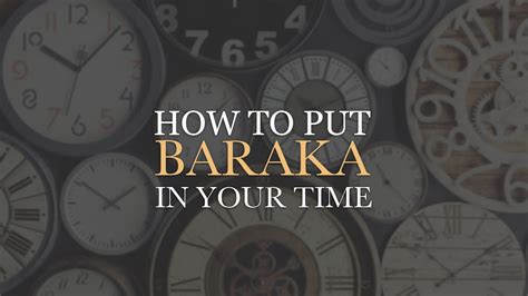 How To Put Baraka In Your Time Q A YouTube