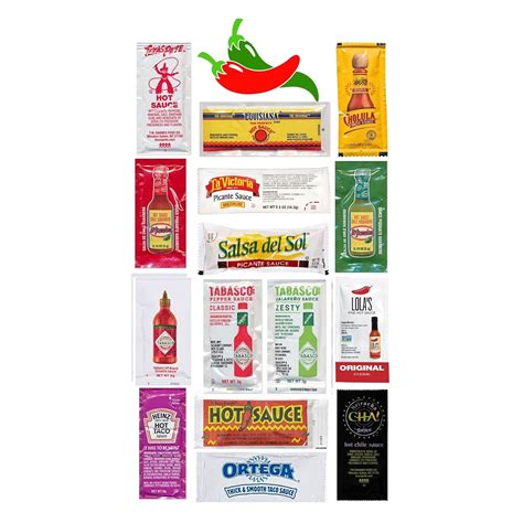 Amazon ULTIMATE Hot Sauce Packet Assortment Single Use Packet