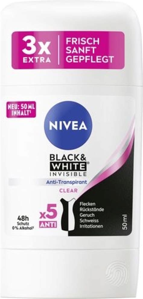 NIVEA Deo Stick Black White Invisible Clear 50 Ml Oh Feliz