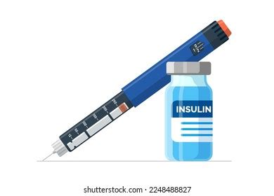 Insulin Injection Pen Vial Hormone Ampoule Stock Vector (Royalty Free) 2248488827 | Shutterstock