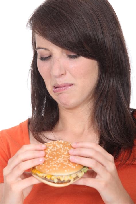 Fondo Mujer Comiendo Una Hamburguesa Foto E Imagen Para Descarga