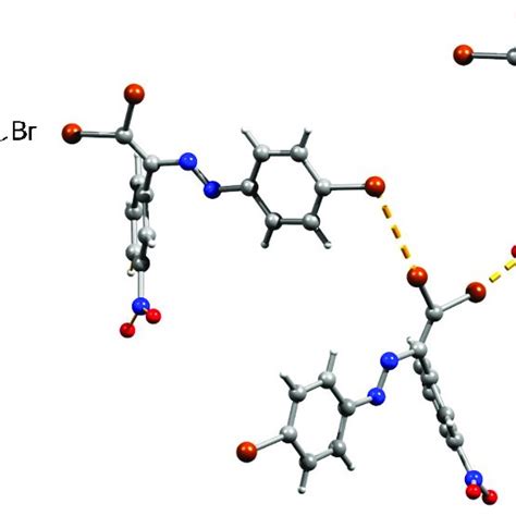 Ball And Stick Representation Of 1 Demonstrating BrBr And BrO XB