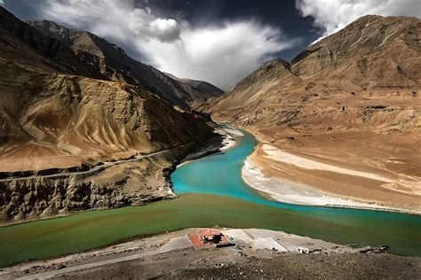 Confluence Of The Zanskar River And The Indus X R