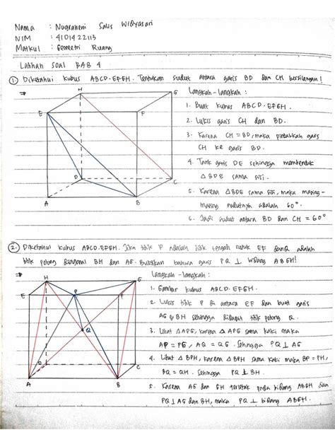 Latihan Soal Geometri Ruang Bab 4 Pdf